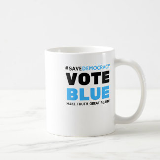 Caneca De Café Salve a Democracia Votar Azul Torne o Excelente da