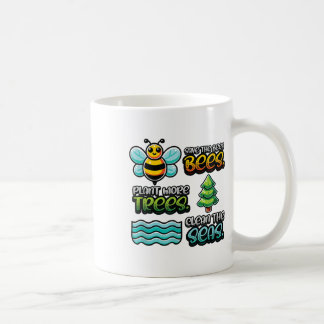 Caneca De Café Salve abelhas Plantações Limpas Seas Ambientais Pr