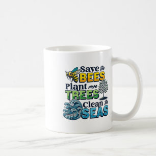 Caneca De Café Salve abelhas Plantações Limpas Seas Ambientais Pr