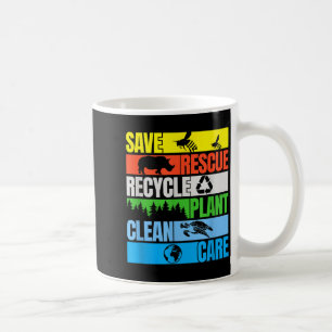 Caneca De Café Salve Abelhas Resgate Animais Mares Limpos Dia da 