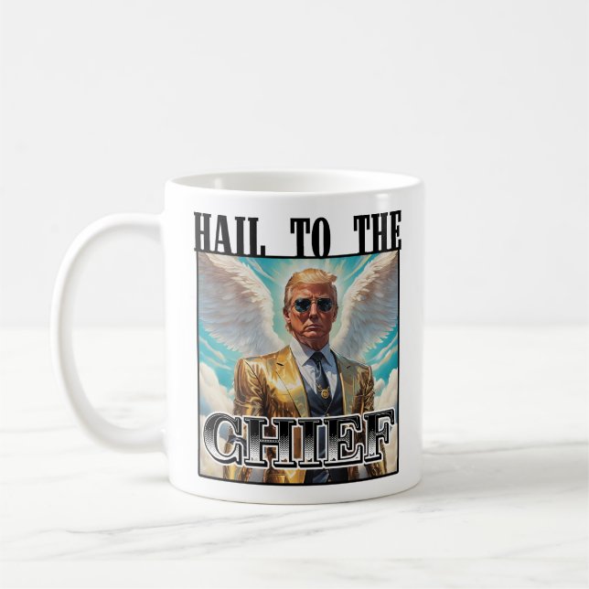 Caneca De Café Salve ao chefe - Trump 2024 (Esquerda)