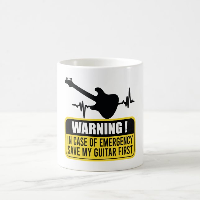 Caneca De Café Salve Meu Violão Primeiro - Presente Guitarrista E (Centro)