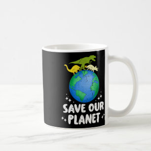 Caneca De Café Salve Nossas Crianças do Dinossauro do Planeta Men