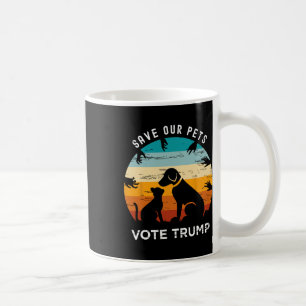 Caneca De Café Salve Nosso Pet Vote Trump 2024 Engraçado Gato Pov