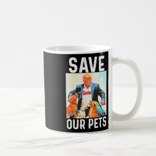 Caneca De Café Salve Nossos Animais Trump Engraçado
