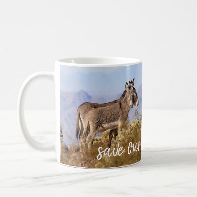 Caneca De Café Salve nossos Burros Selvagens (Esquerda)