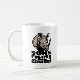 Caneca De Café Salve O Design de Luta da Resiliência do Rinoceron