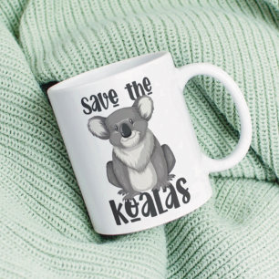 Caneca De Café Salve o Mug de Koalas