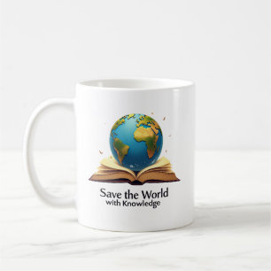 Caneca De Café Salve o mundo com conhecimento