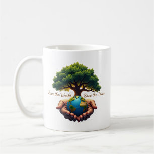 Caneca De Café Salve o Mundo Salve as Árvores