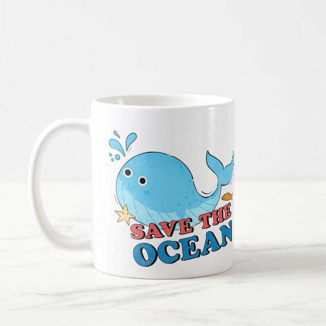 Caneca De Café Salve o Oceano (Esquerda)