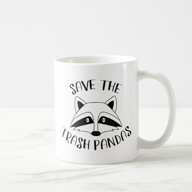 Caneca De Café Salve Os Paindas De Lixo (Direita)