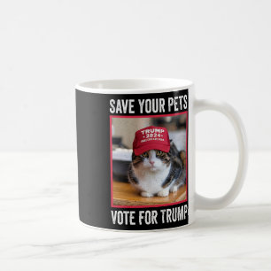 Caneca De Café Salve Seus Animais Vote Em Trump Eleição EUA Piada