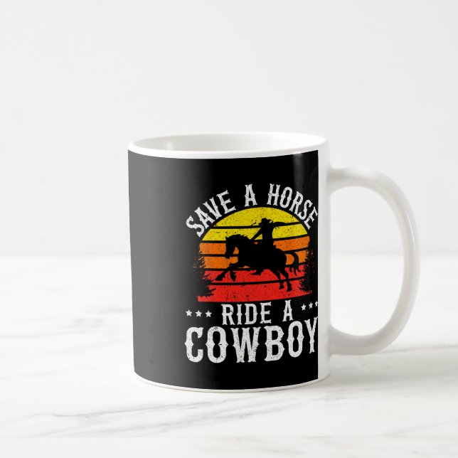 Caneca De Café Salve Um Cavalo De Um Vaqueiro Rodeio Ocidental (Direita)