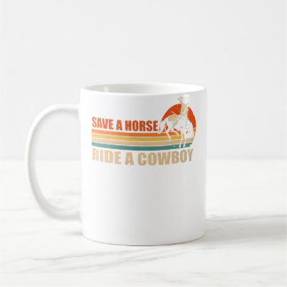 Caneca De Café Salve Um Cavalo Monte Um Cowboy Cavalgando