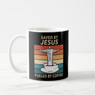 Caneca De Café Salvo por Jesus Alimentado por Café