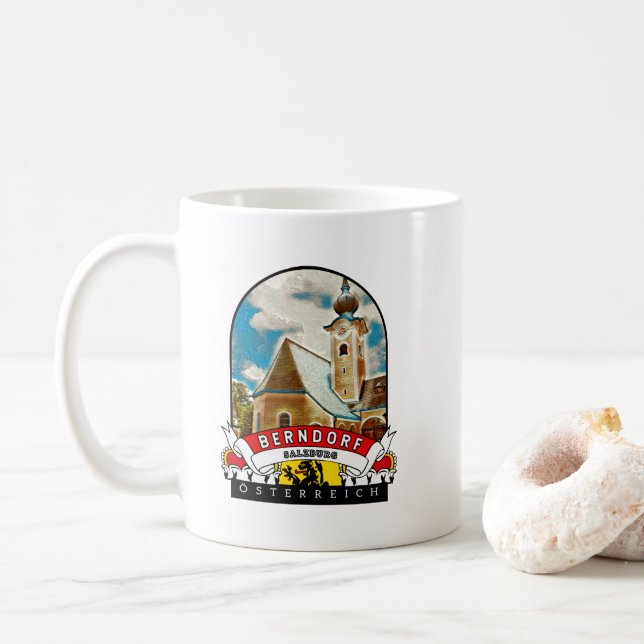 Caneca De Café Salzburg Berndorf Österreich Souvenir (Com Donut)