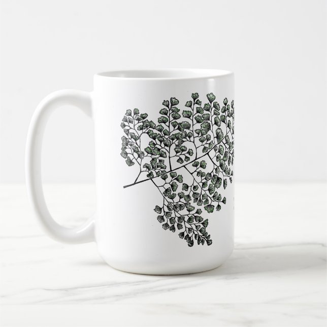 Caneca De Café Samambaia de Maidenhair (Esquerda)