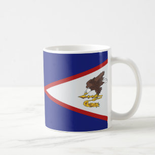 Caneca De Café Samoa Flag e American Flag Cerâmica Coffee Mug