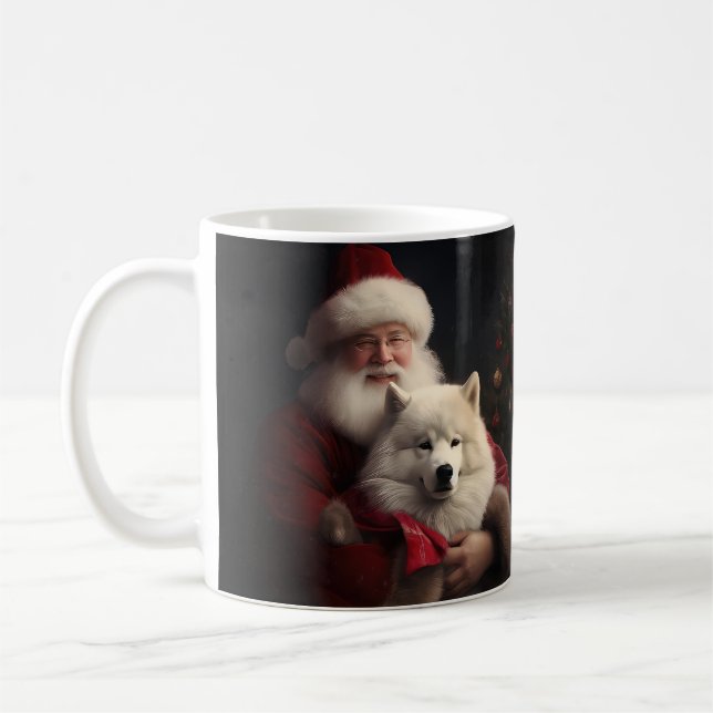 Caneca De Café Samoia com Natal Festivo de Papai Noel (Esquerda)