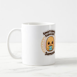 Caneca De Café Samosa de Apoio Emocional Sticker de Comida Indian