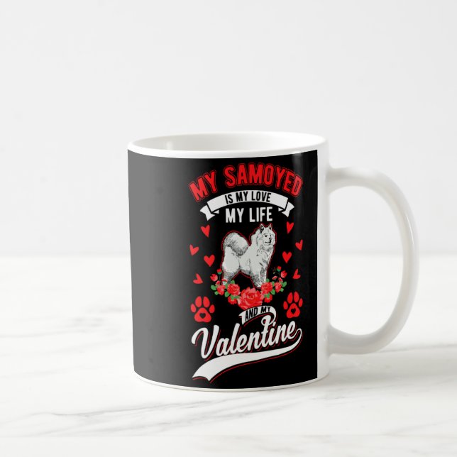 Caneca De Café Samoyed Valentines Day Samoyed 1  (Direita)