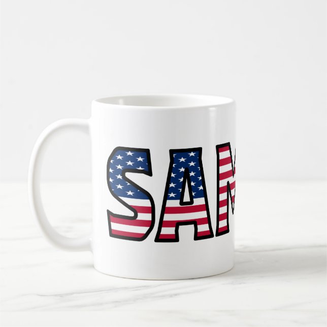 Caneca De Café Samuel Name Vorname USA styled Tasse Kaffeetasse (Esquerda)