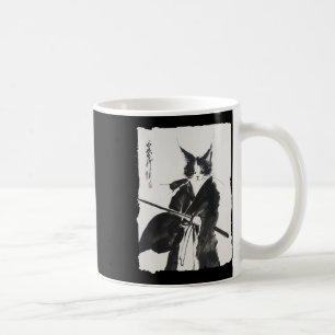 Caneca De Café Samurai Cat Tee Vintage Ukiyo-e Warrior Art Graphi
