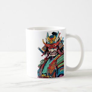 Caneca De Café samurai da arte pop japonesa