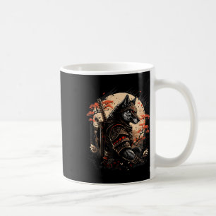 Caneca De Café Samurai Dog Japonês Tatuagem Gráfica Para Homens W