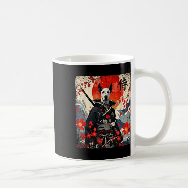 Caneca De Café Samurai Great Dane Tattoo Kawaii Ukiyo-e (Direita)