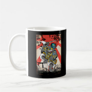 Caneca De Café Samurai Japonês Cat Swordsman Ninja Kitten