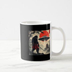 Caneca De Café Samurai Pé Grande Ufo Japonês Gráfico Antigo Ukiyo