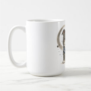 Caneca De Café Samurai Pit Bull Cachorro Japonês Pincel