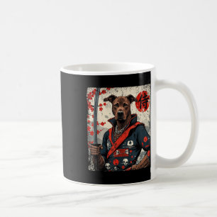 Caneca De Café Samurai Pitbull japonês Tattoo Kawaii Ukiyo-e Nin