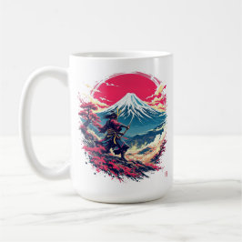 Caneca De Café Samurai Warrior at Mount Fuji Japanese Art 