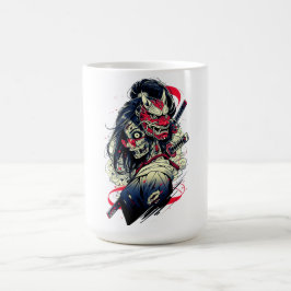 Caneca De Café Samurai Zumbi Feminina – Arte de Guerreira Morta-V