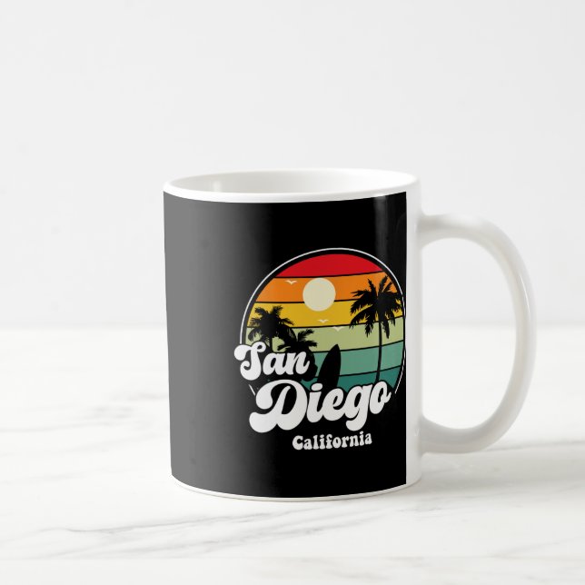 Caneca De Café San Diego Beach California Surfing Surfer Souvenir (Direita)