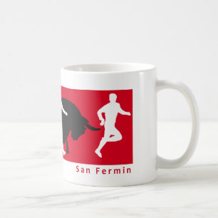 Caneca De Café San Fermin, Pamplona: funcionando com os touros,