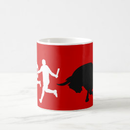 Caneca De Café San Fermin, Pamplona: funcionando com os touros,