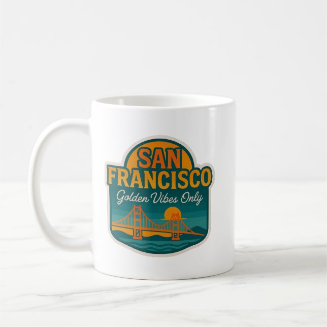 Caneca De Café San Francisco Golden Vibes Only (Esquerda)