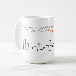 Caneca De Café San Francisco Skyline Girl Cote