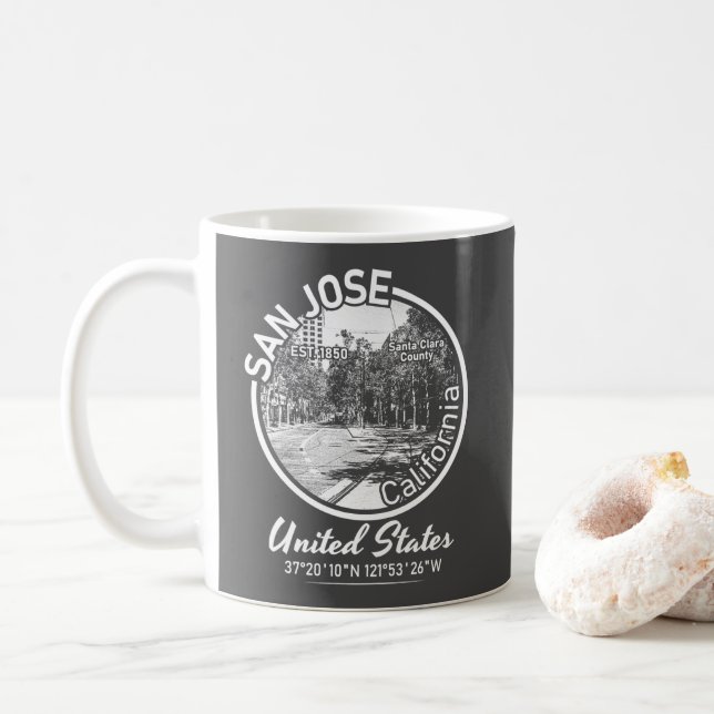 CANECA DE CAFÉ SAN JOSE - CALIFÓRNIA VINTAGE (Com Donut)