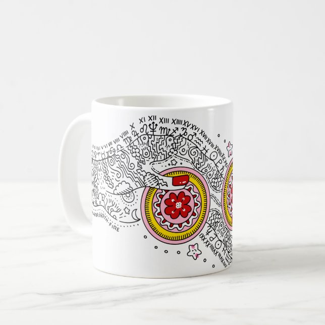 Caneca De Café Sana Tarot - Two of Pentacles (Frente Esquerda)