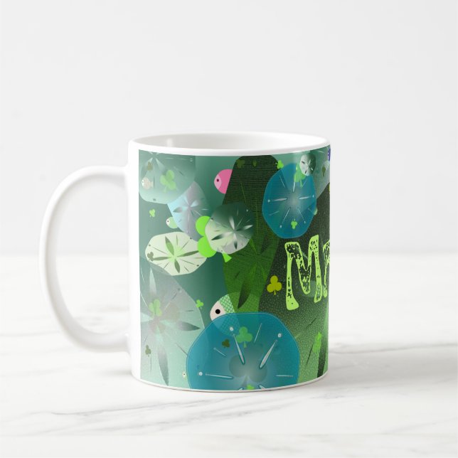 Caneca De Café Sand Dollars, Sea Horses and Shamrocks, Oh My! (Esquerda)