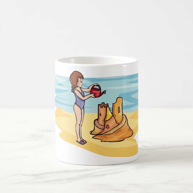 Caneca De Café Sandcastle de Praia (Criador carregado)