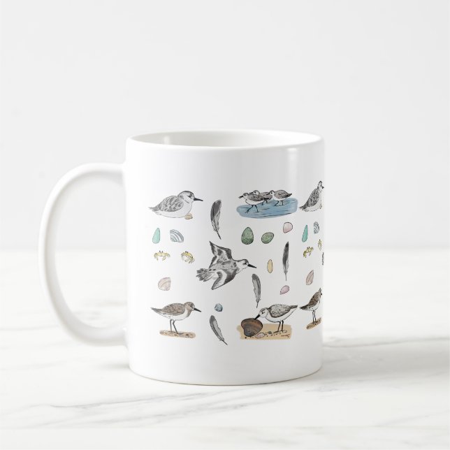 Caneca De Café Sanderling Sandpipers Mug (Esquerda)