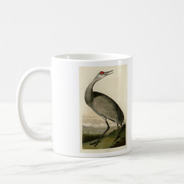 Caneca De Café Sandhill Crane das Aves da América de Audubon (Esquerda)
