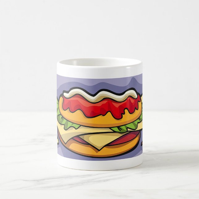 Caneca De Café Sanduíche com Alface Queijo e Molho (Criador carregado)