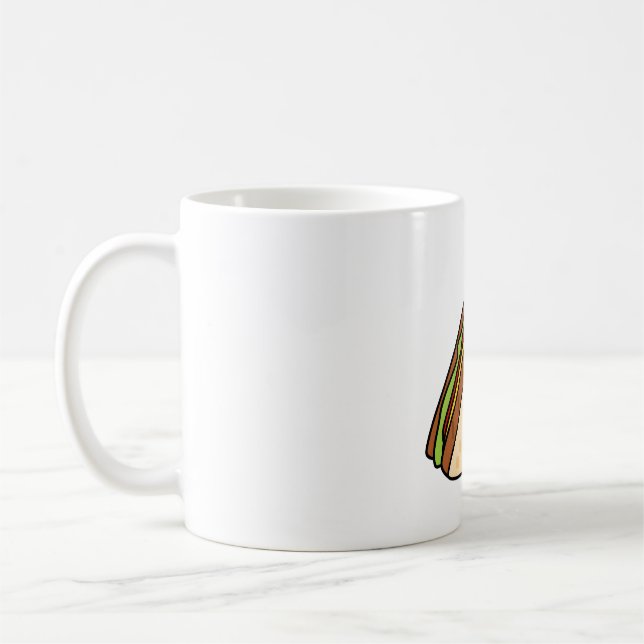 Caneca De Café Sanduíche Kawaii (Esquerda)